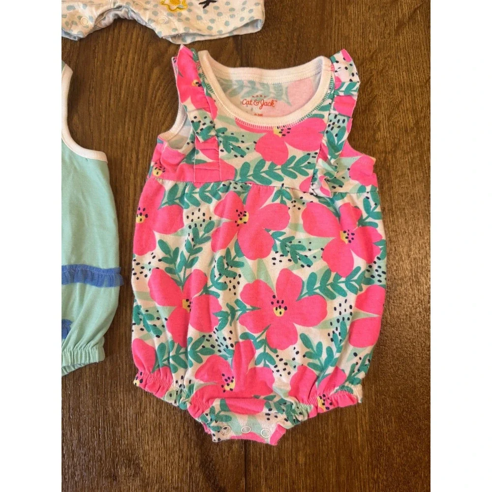 Baby Girl Clothes Lot 0/3 Months Bundle‎ Summer Rompers 1 Piece Outfits Tropical